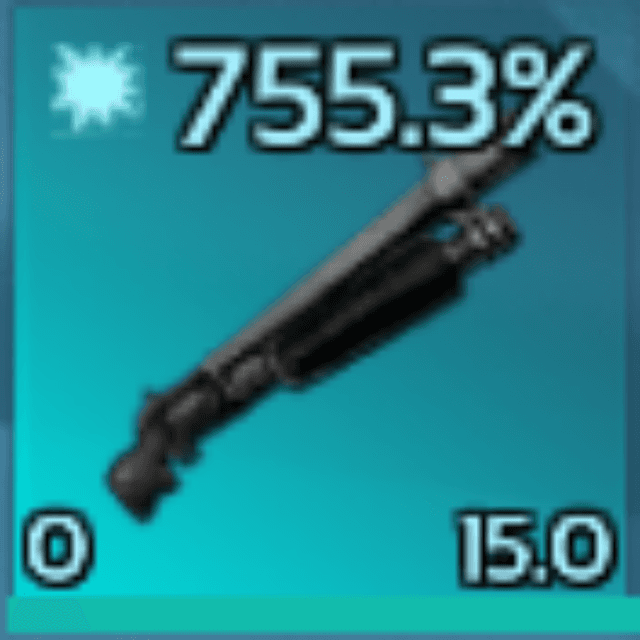Max damage Pump-Action Shotgun 755.3%
