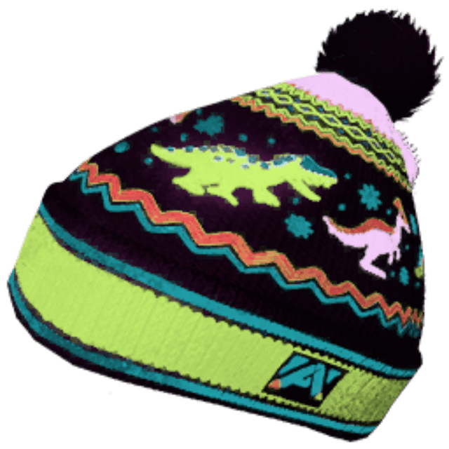 Purple-Ball Winter Beanie
